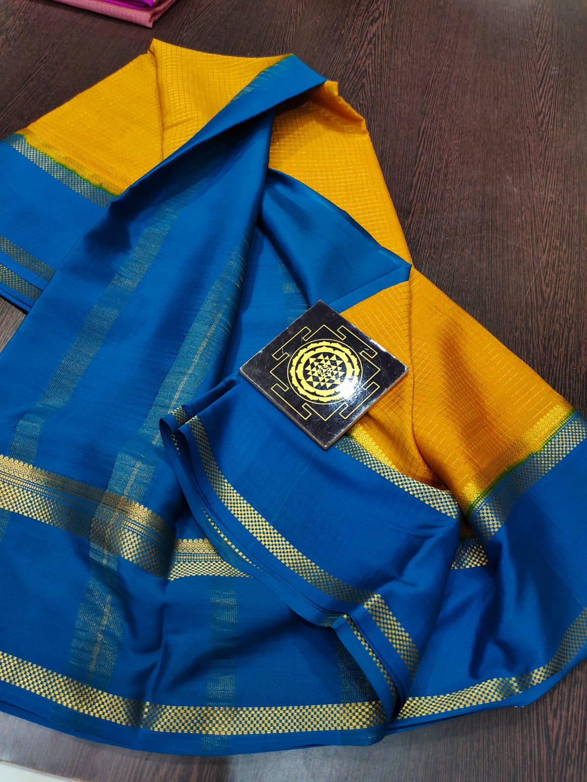 PURE WRINKLED CRUSHED CREPE SILK SAREES SILK MARK CERTIFIED LIGHTER AND FLOWY WITH CONTRAST BLOUSE - SK-164-PWCCSSSMCLAFWCB