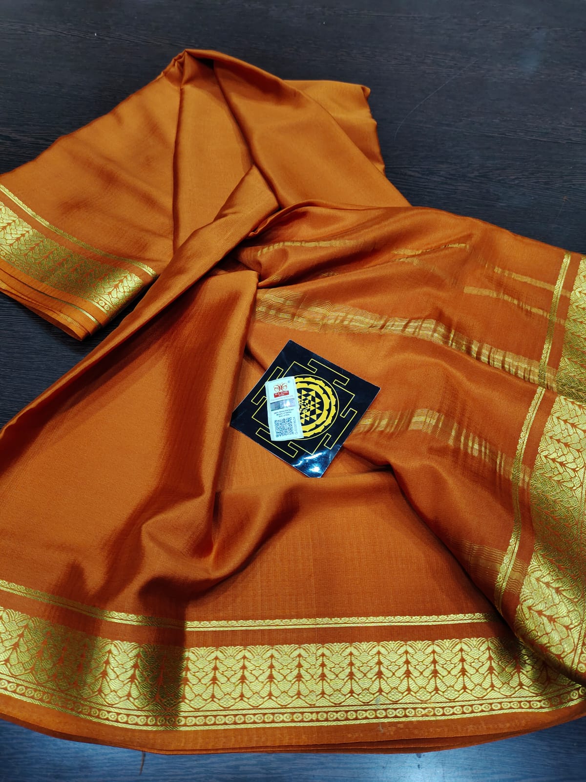 PURE WRINKLED CRUSHED CREPE SILK SAREES SILK MARK CERTIFIED LIGHTER AND FLOWY WITH CONTRAST BLOUSE - SK-178-PWCCSSSMCLAFWCB