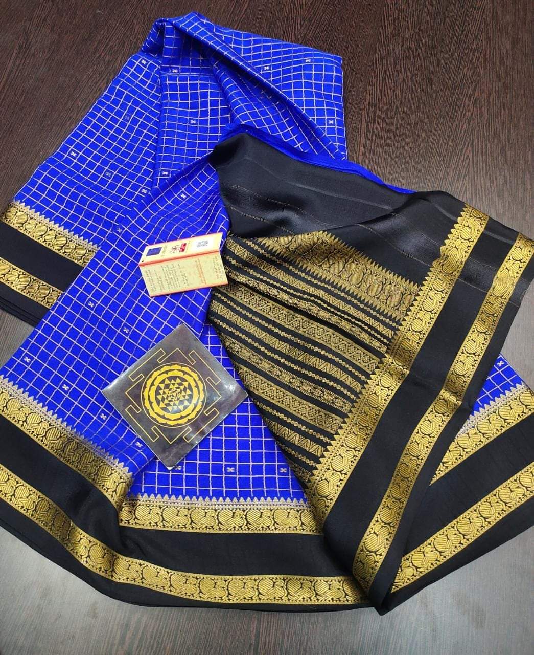 PURE WRINKLED CRUSHED CREPE SILK SAREES SILK MARK CERTIFIED LIGHTER AND FLOWY WITH CONTRAST BLOUSE - SK-213-PWCCSSSMCLAFWCB