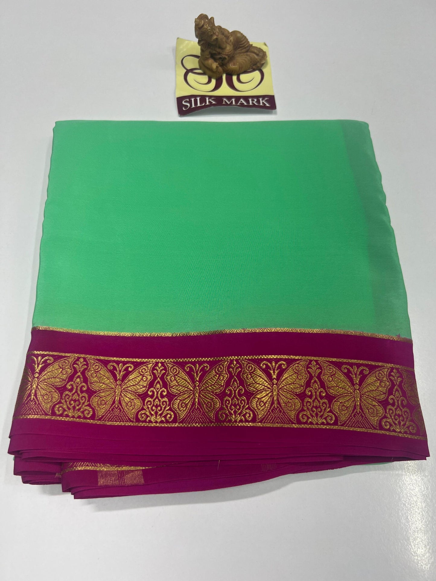 PURE MYSORE CREPE SILK SAREES WITH BLOUSE PIECE - SK-241-PMCSSWBP