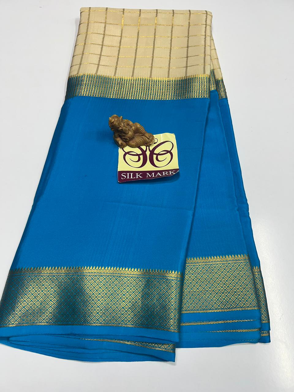 PURE MYSORE CREPE SILK SAREES WITH BLOUSE PIECE - SK-274-PMCSSWBP
