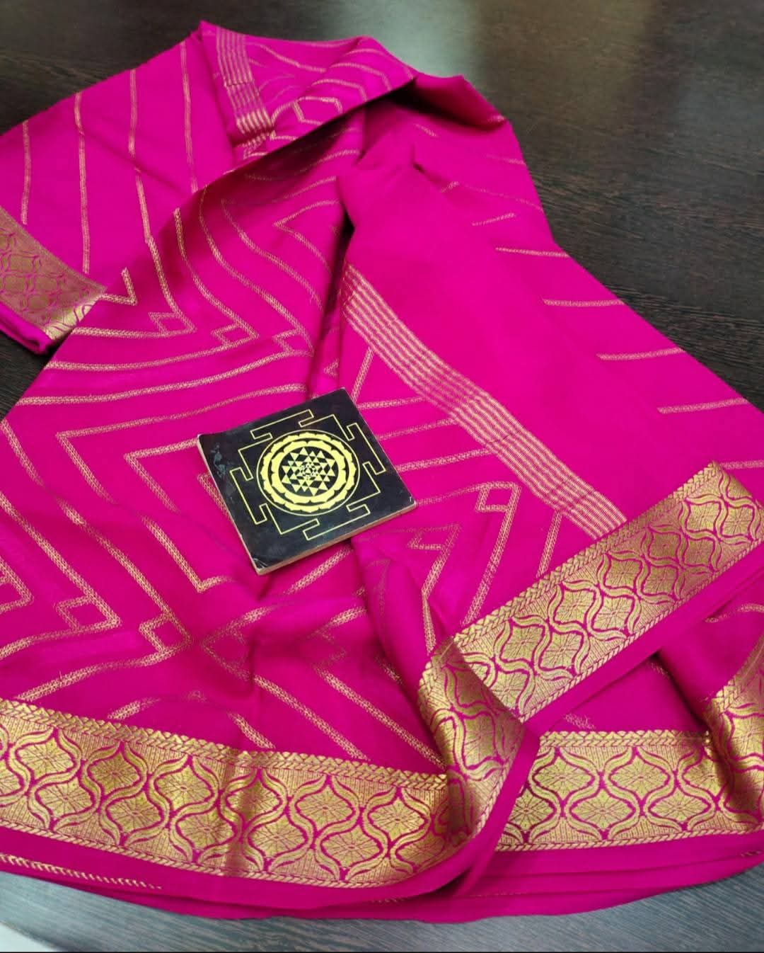 PURE CREPE SILK SAREES SILK MARK CERTIFIED 120 GSM - SK-251-PCSSSMC1G