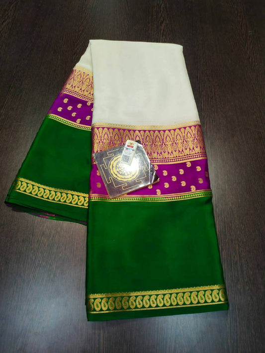 PURE CREPE SILK SAREES SILK MARK CERTIFIED 120 GSM - SK-254-PCSSSMC1G