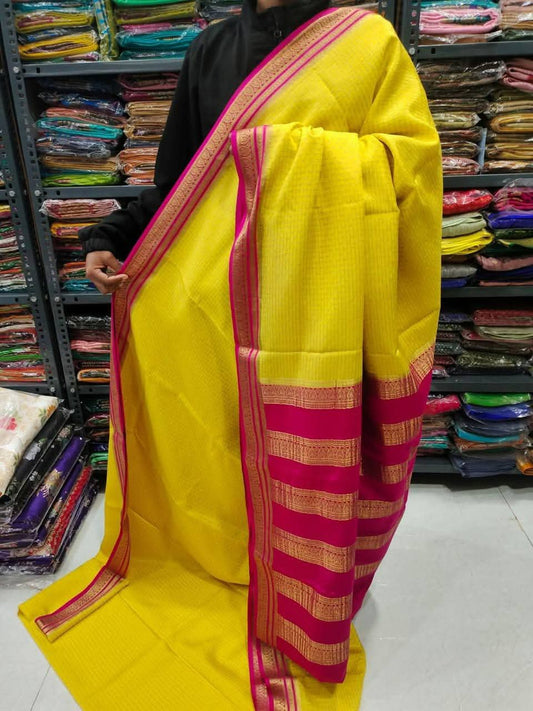 PURE CREPE SILK SAREES SILK MARK CERTIFIED 120 GSM - SK-307-PCSSSMC1G