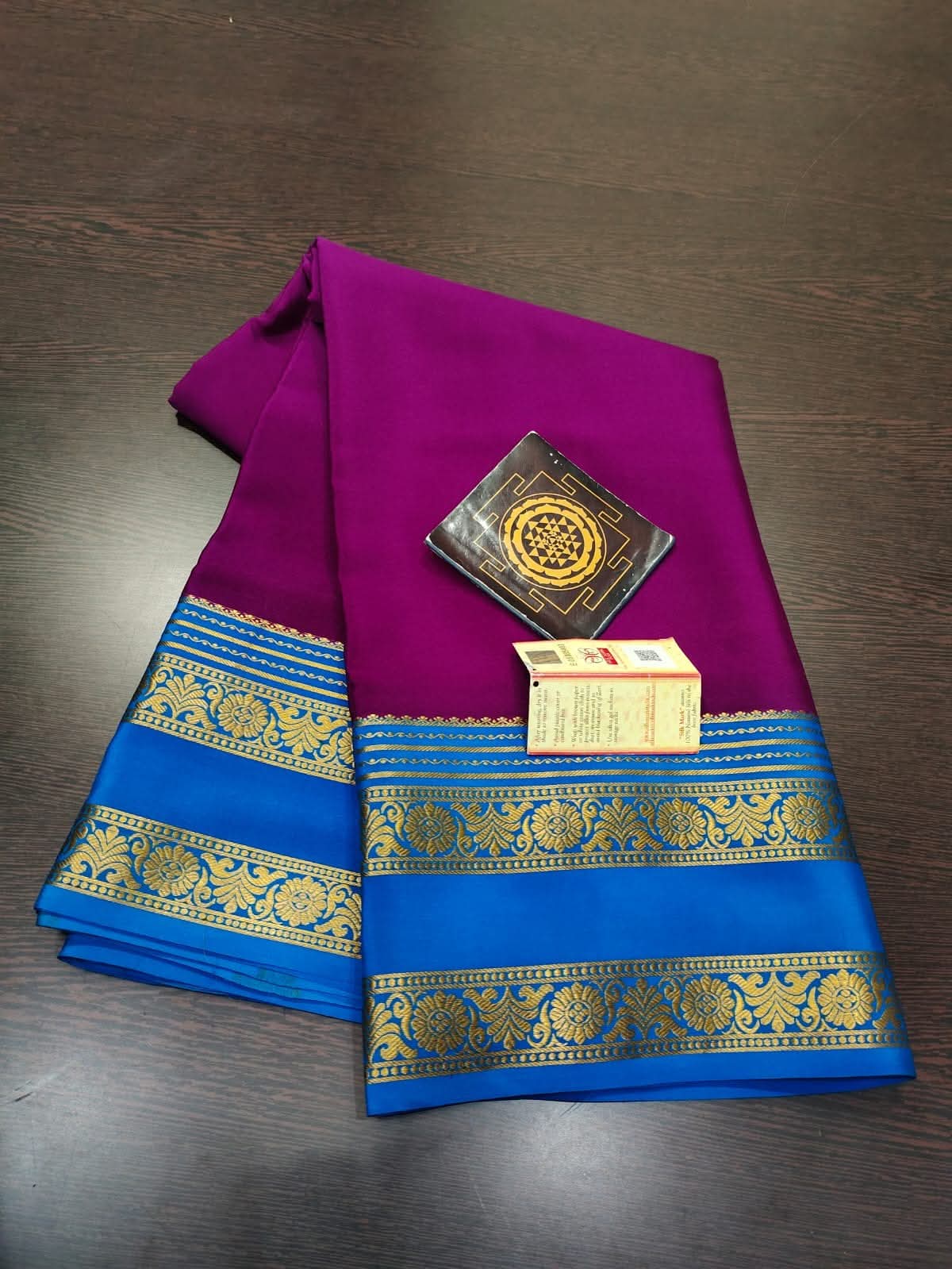 PURE CREPE SILK SAREES SILK MARK CERTIFIED 120 GSM - SK-308-PCSSSMC1G