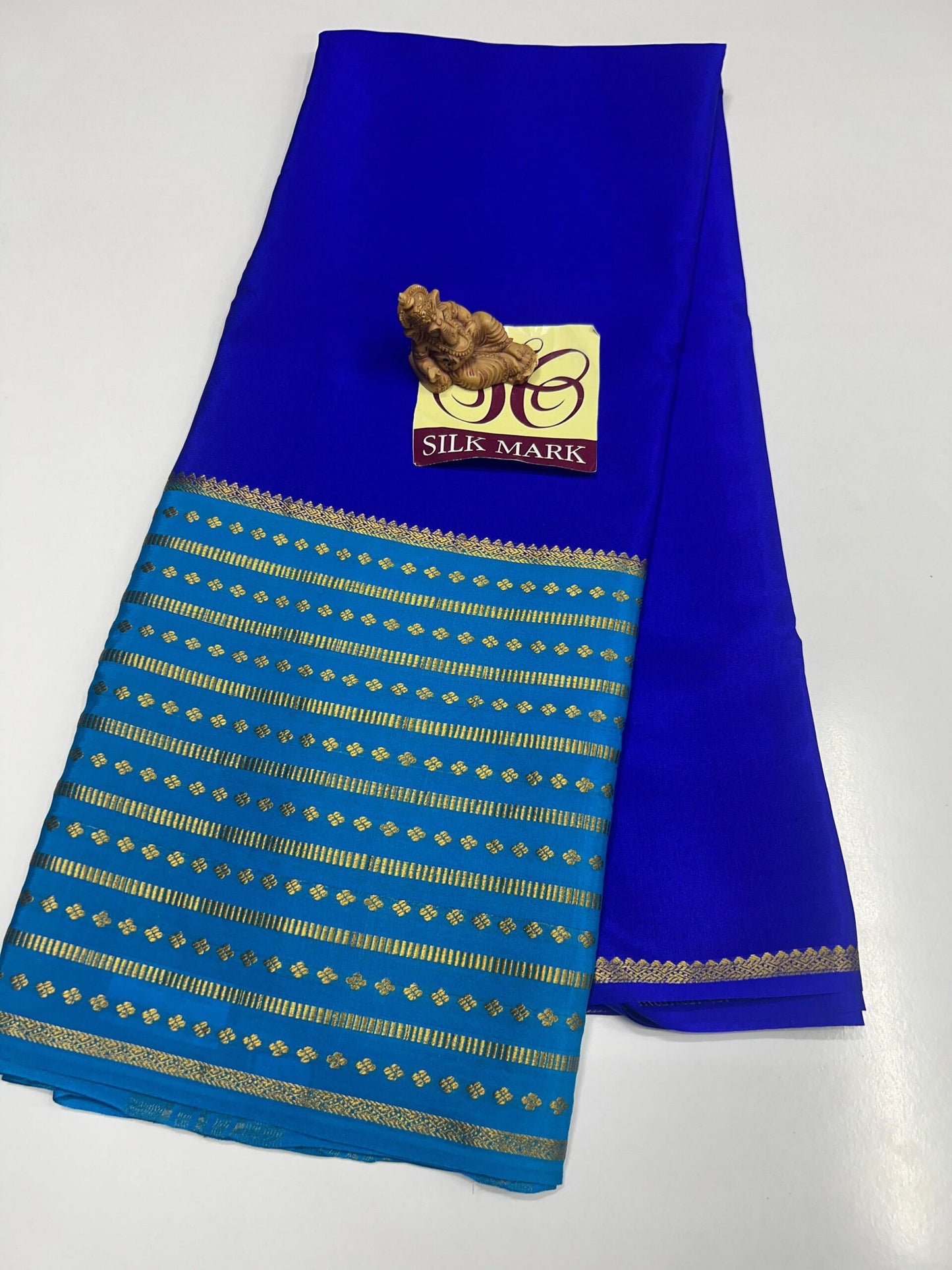 PURE MYSORE CREPE SILK WITH EMBROIDERY SAREE WITH BLOUSE PIECE - SK-442-PMCSWESWBP