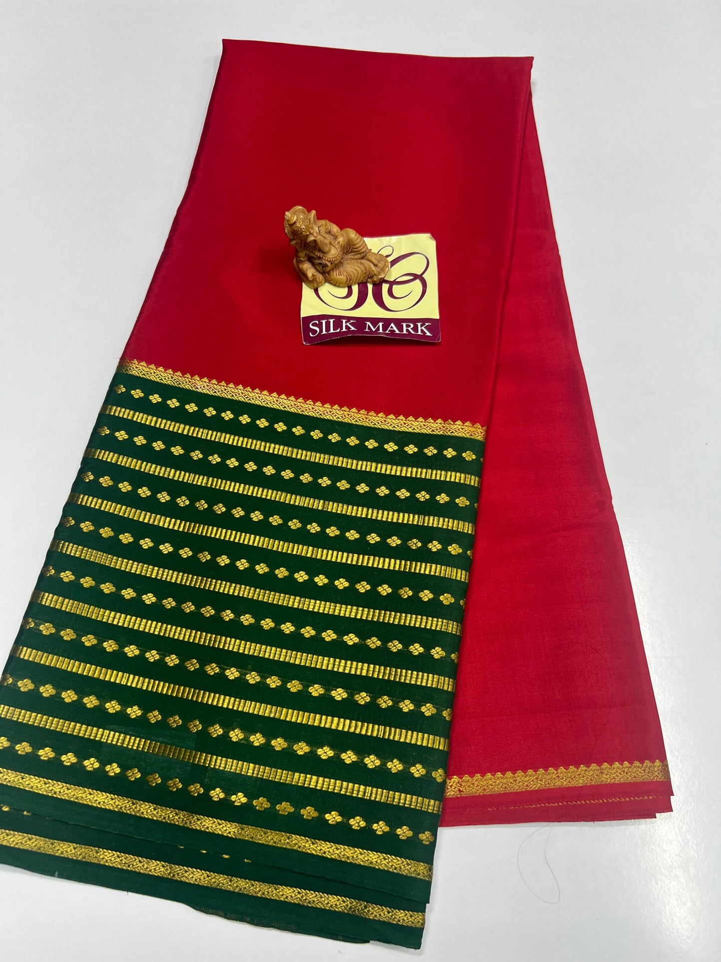 PURE MYSORE CREPE SILK WITH EMBROIDERY SAREE WITH BLOUSE PIECE - SK-433-PMCSWESWBP