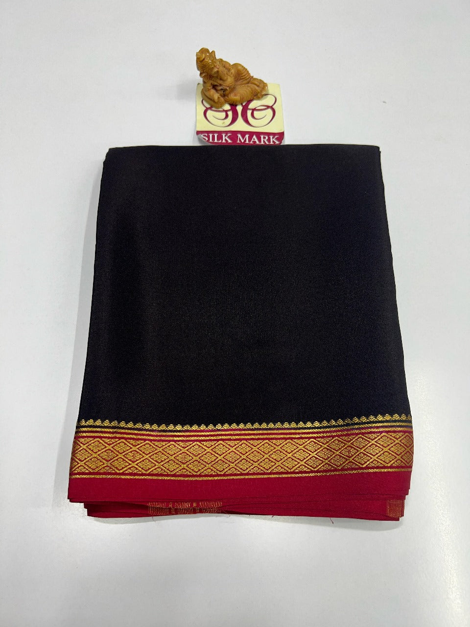 PURE MYSORE CREPE SILK WITH EMBROIDERY SAREE WITH BLOUSE PIECE - SK-455-PMCSWESWBP