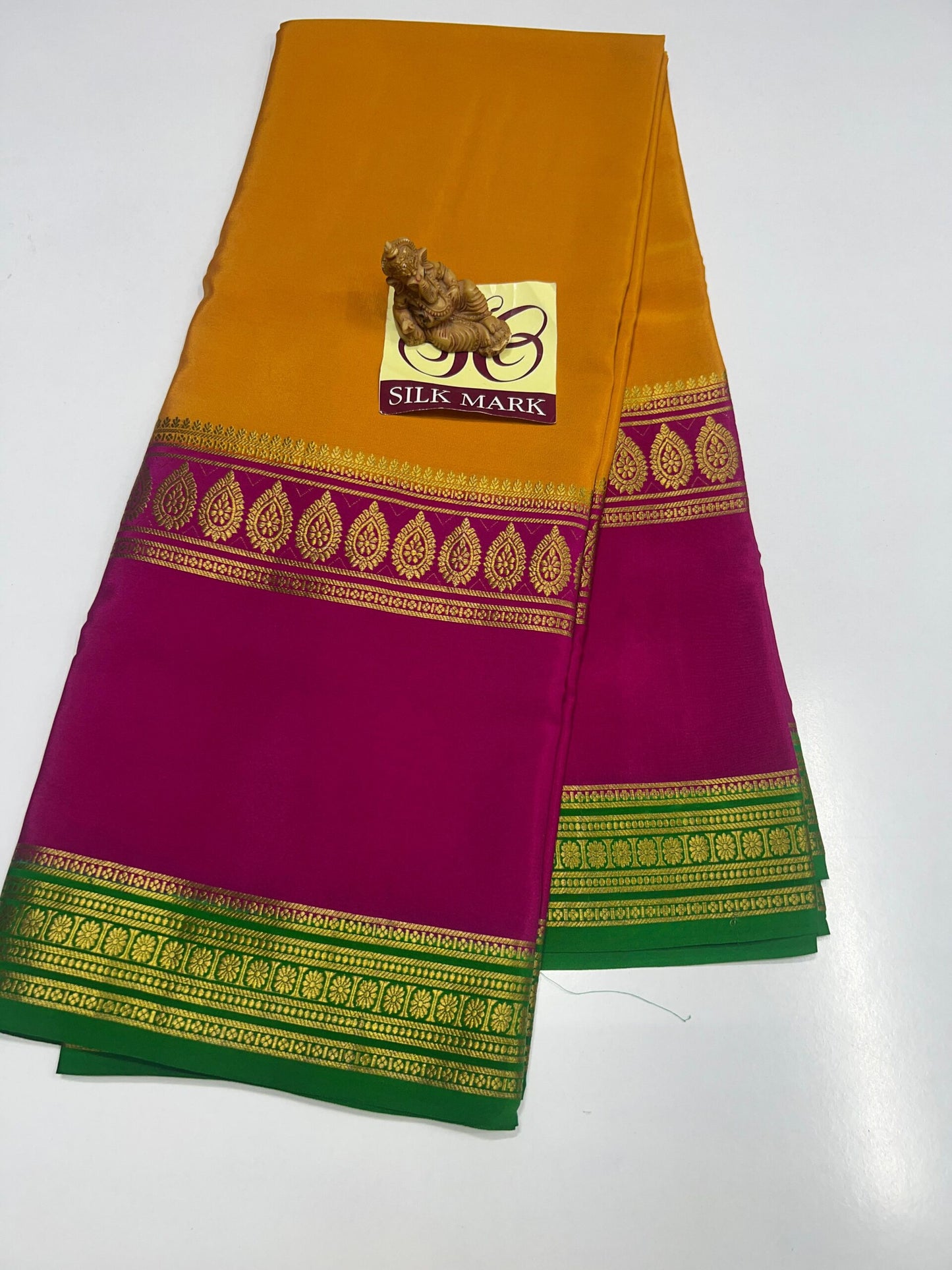 PURE MYSORE CREPE SILK WITH EMBROIDERY SAREE WITH BLOUSE PIECE - SK-471-PMCSWESWBP