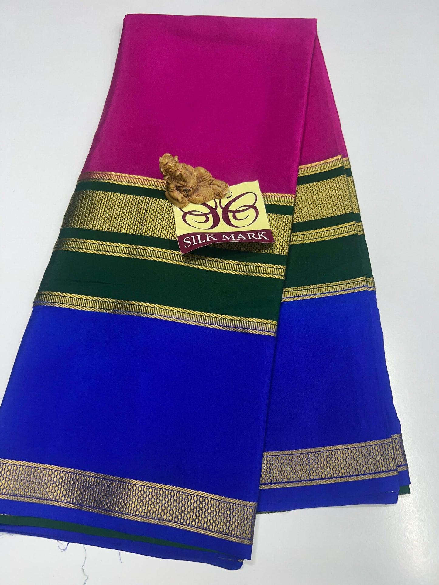 PURE MYSORE CREPE SILK WITH EMBROIDERY SAREE WITH BLOUSE PIECE - SK-481-PMCSWESWBP
