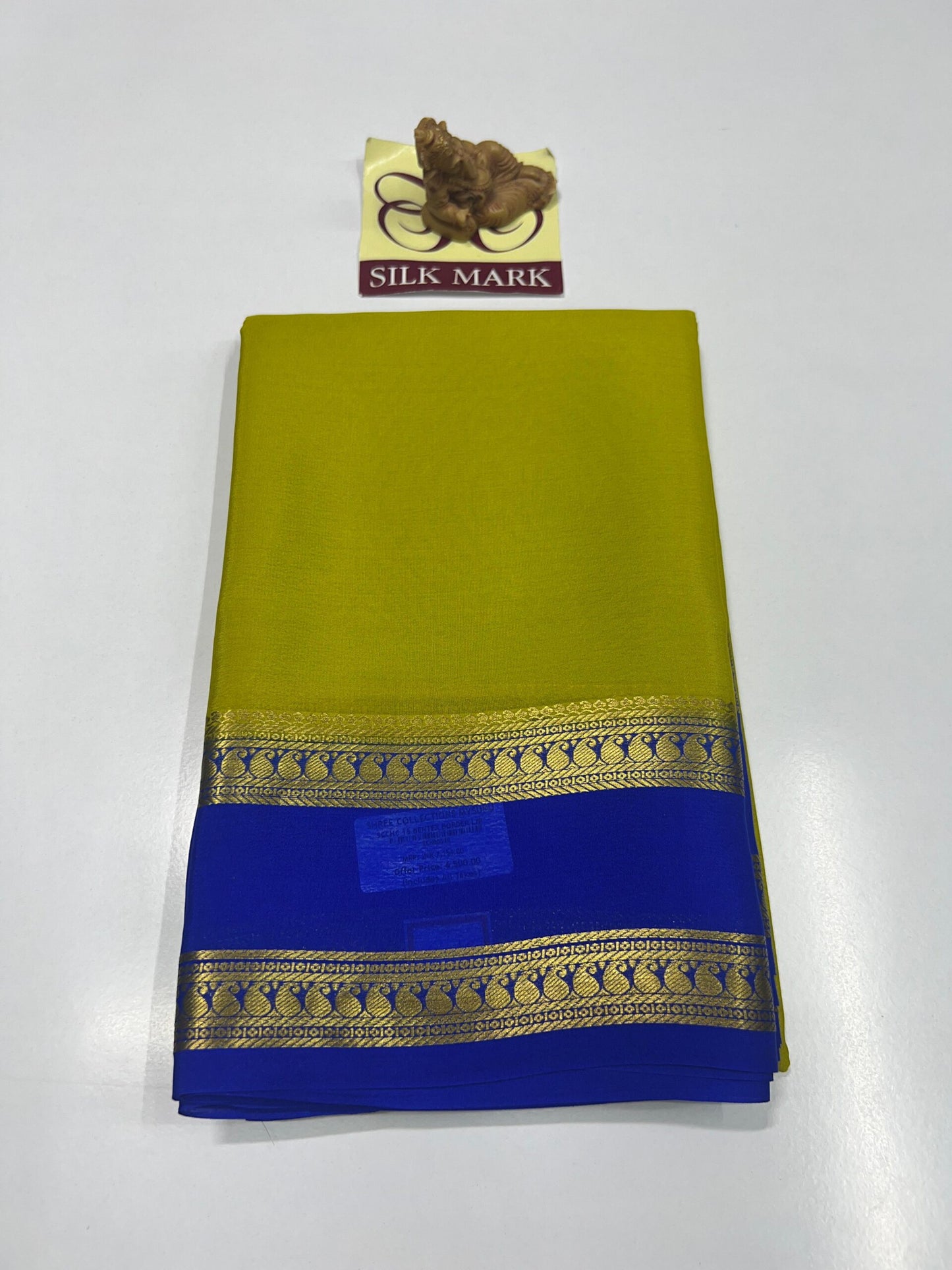 PURE MYSORE CREPE SILK SAREES WITH BLOUSE PIECE SILK MARK CERTIFIED 75 GSM THICKNESS - SK-511-PMCSSWBPSMC7GT