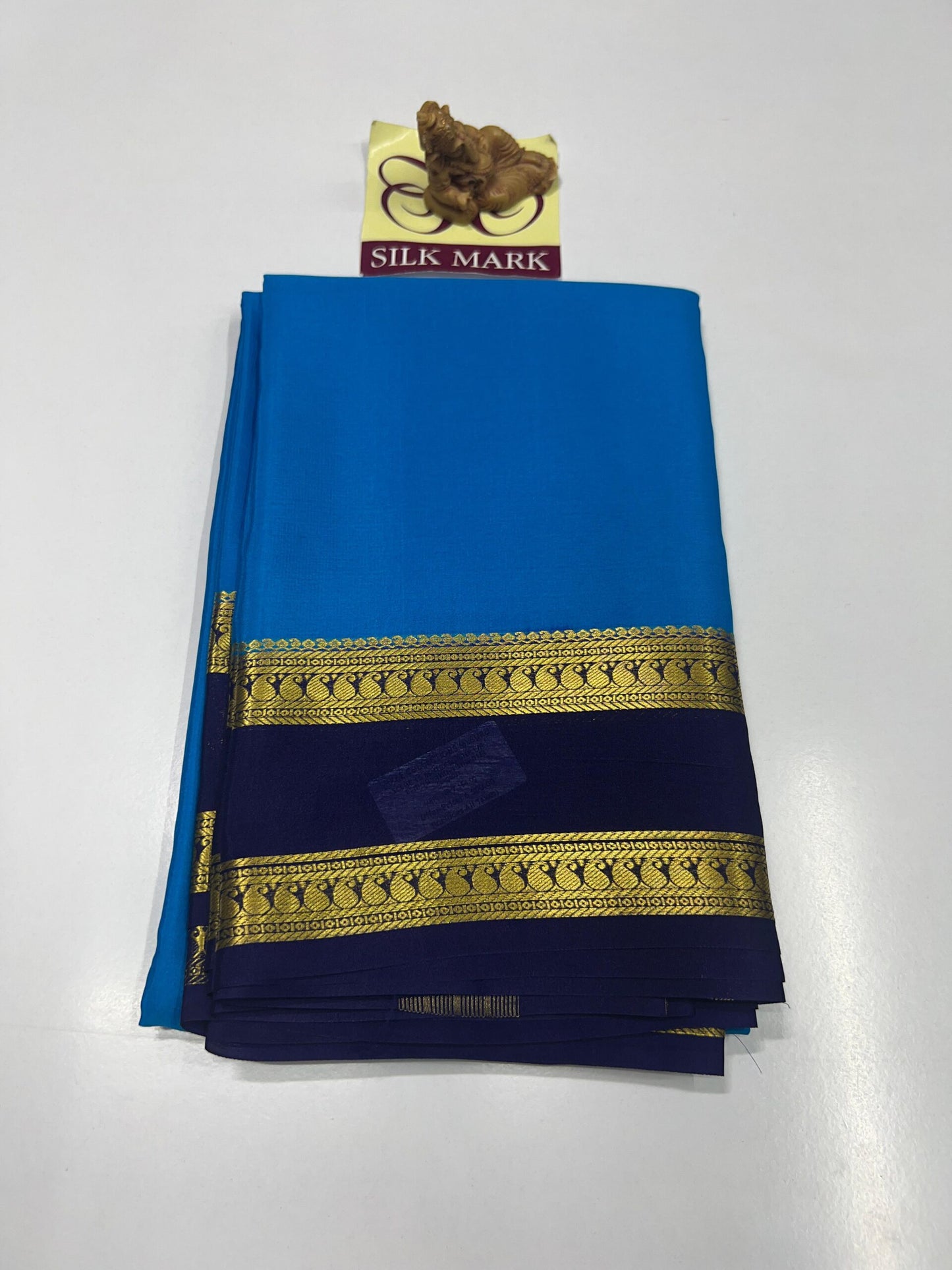 PURE MYSORE CREPE SILK SAREES WITH BLOUSE PIECE SILK MARK CERTIFIED 75 GSM THICKNESS - SK-515-PMCSSWBPSMC7GT