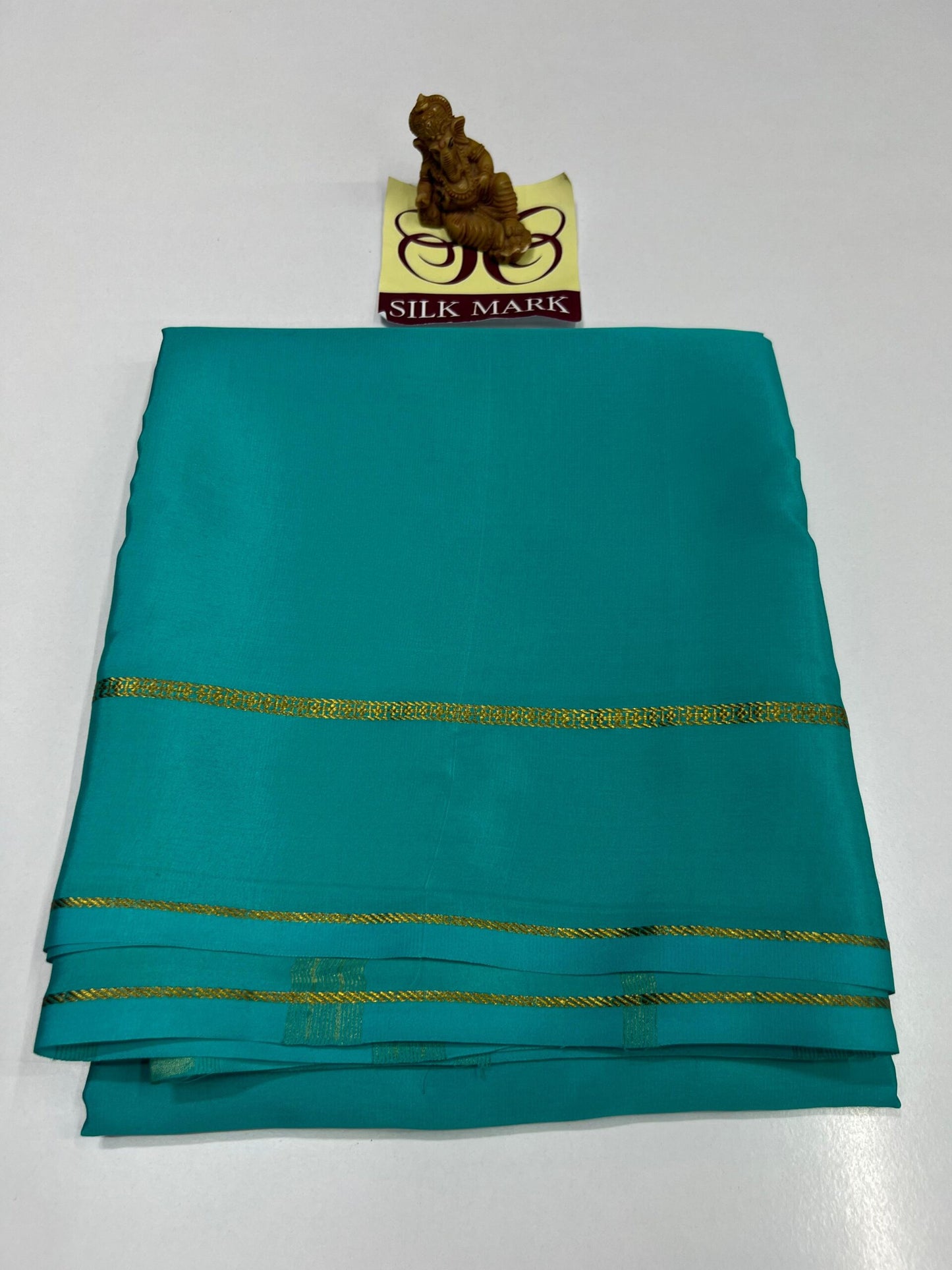 PURE ZARI MYSORE CREPE SILK SAREES WITH BLOUSE PIECE - SK-522-PZMCSSWBP