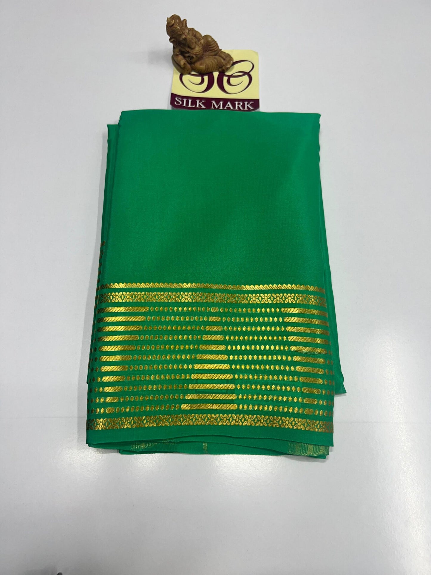 PURE MYSORE CREPE SILK SAREES WITH BLOUSE PIECE SILK MARK CERTIFIED 75 GSM THICKNESS - SK-549-PMCSSWBPSMC7GT