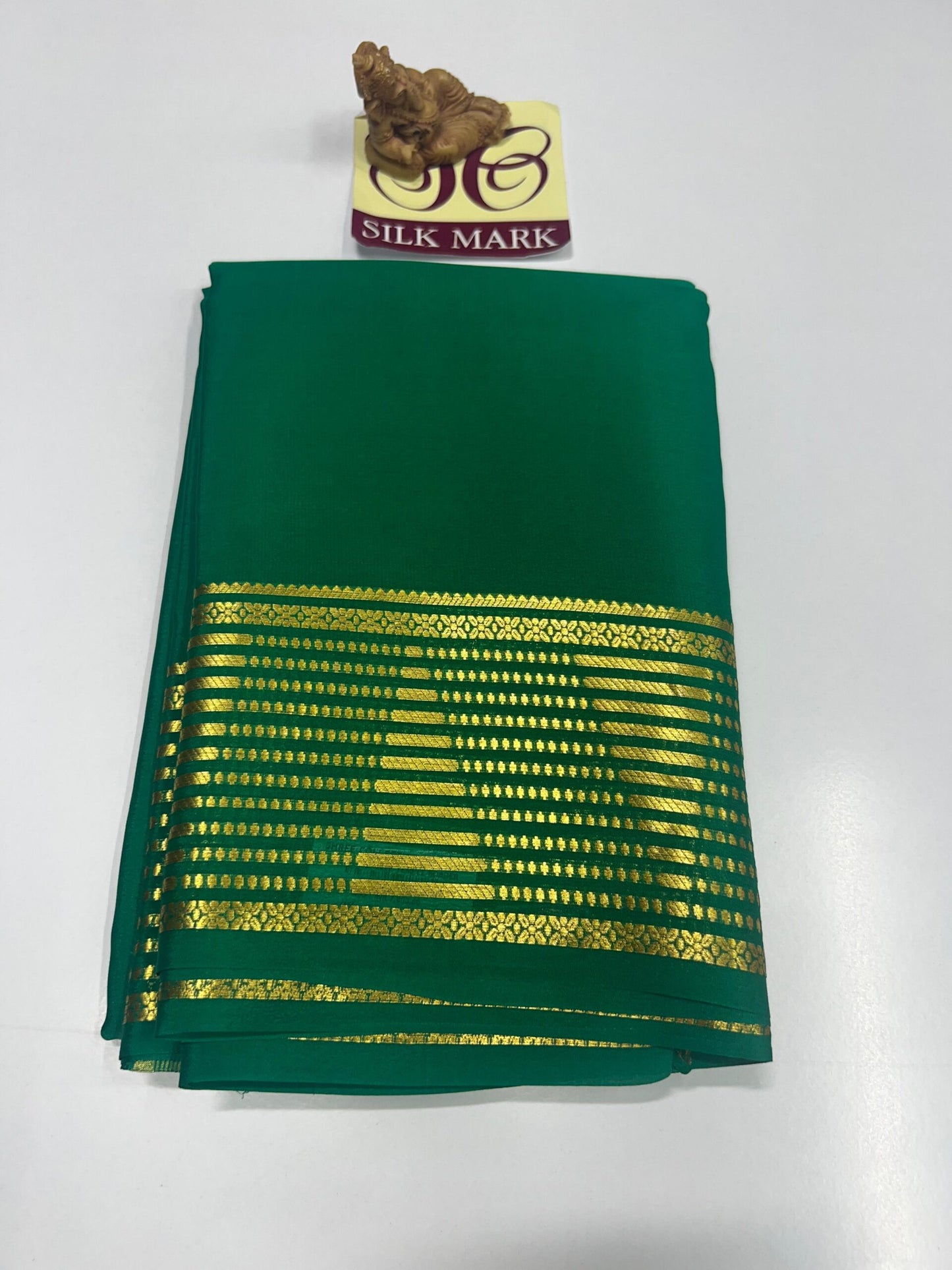 PURE MYSORE CREPE SILK SAREES WITH BLOUSE PIECE SILK MARK CERTIFIED 75 GSM THICKNESS - SK-544-PMCSSWBPSMC7GT