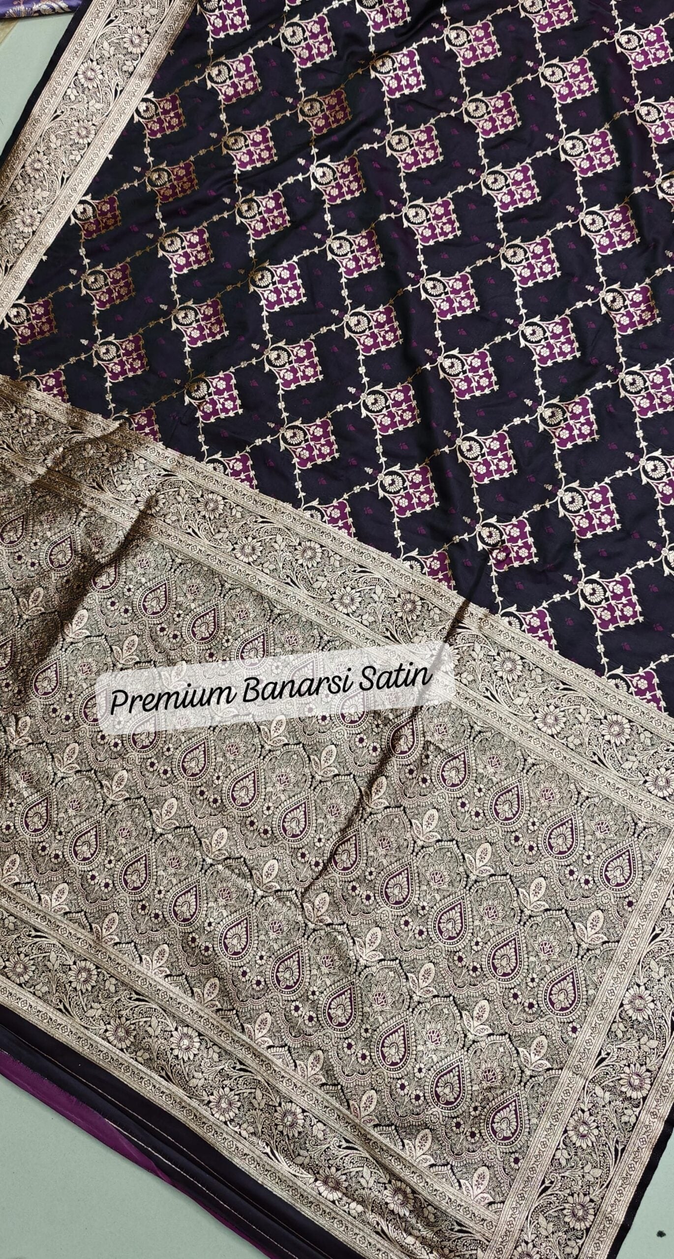PURE BANARASI SATIN SILK SAREE - SK-21-PBSSS