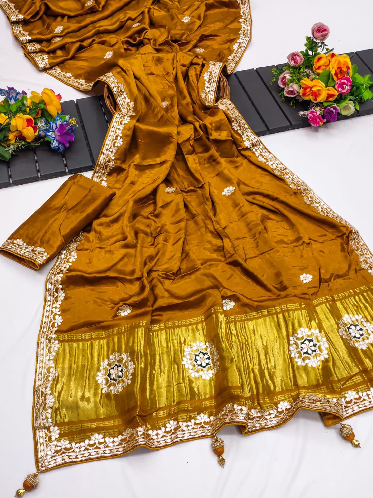 RED REGAL GAJJI SILK SAREE - SK-40-RRGSS