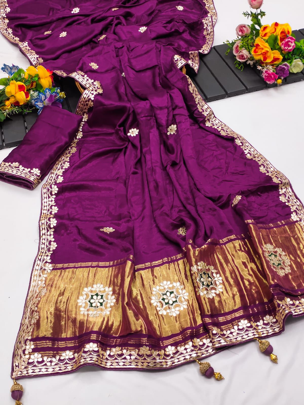 BROWN REGAL GAJJI SILK SAREE - SK-35-BRGSS