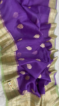 PURPLE BENARSI KORA ORGANZA SAREE - SK-624-PBKOS