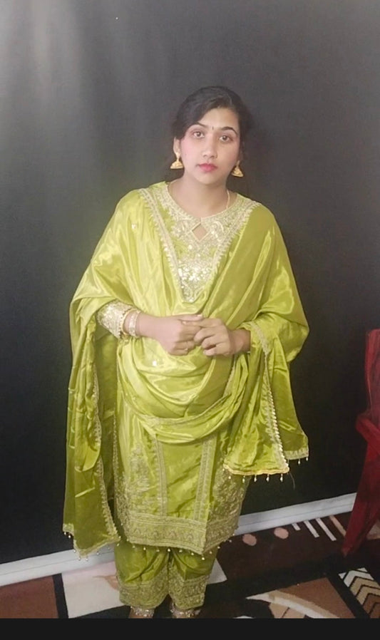 INDOARABIC SUITS PARROT GREEN - SK-110-ISPG