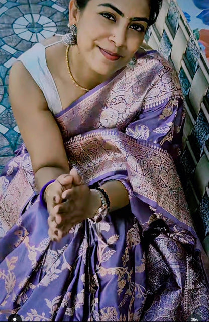 PURE BANARASI SATIN SILK SAREE - SK-23-PBSSS