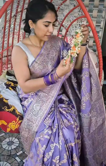 PURE BANARASI SATIN SILK SAREE - SK-23-PBSSS