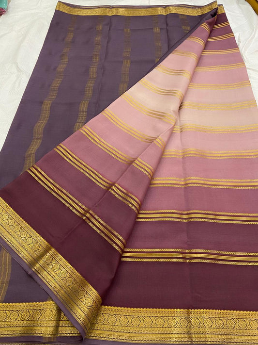 DESIGNER BRUSH SHADE PURE CREPE SILK SAREE - SK-8-DBSPCSS