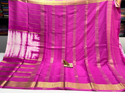 DESIGNER BRUSH SHADE PURE CREPE SILK SAREE - SK-11-DBSPCSS