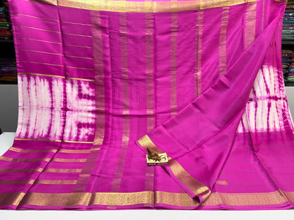 DESIGNER BRUSH SHADE PURE CREPE SILK SAREE - SK-11-DBSPCSS