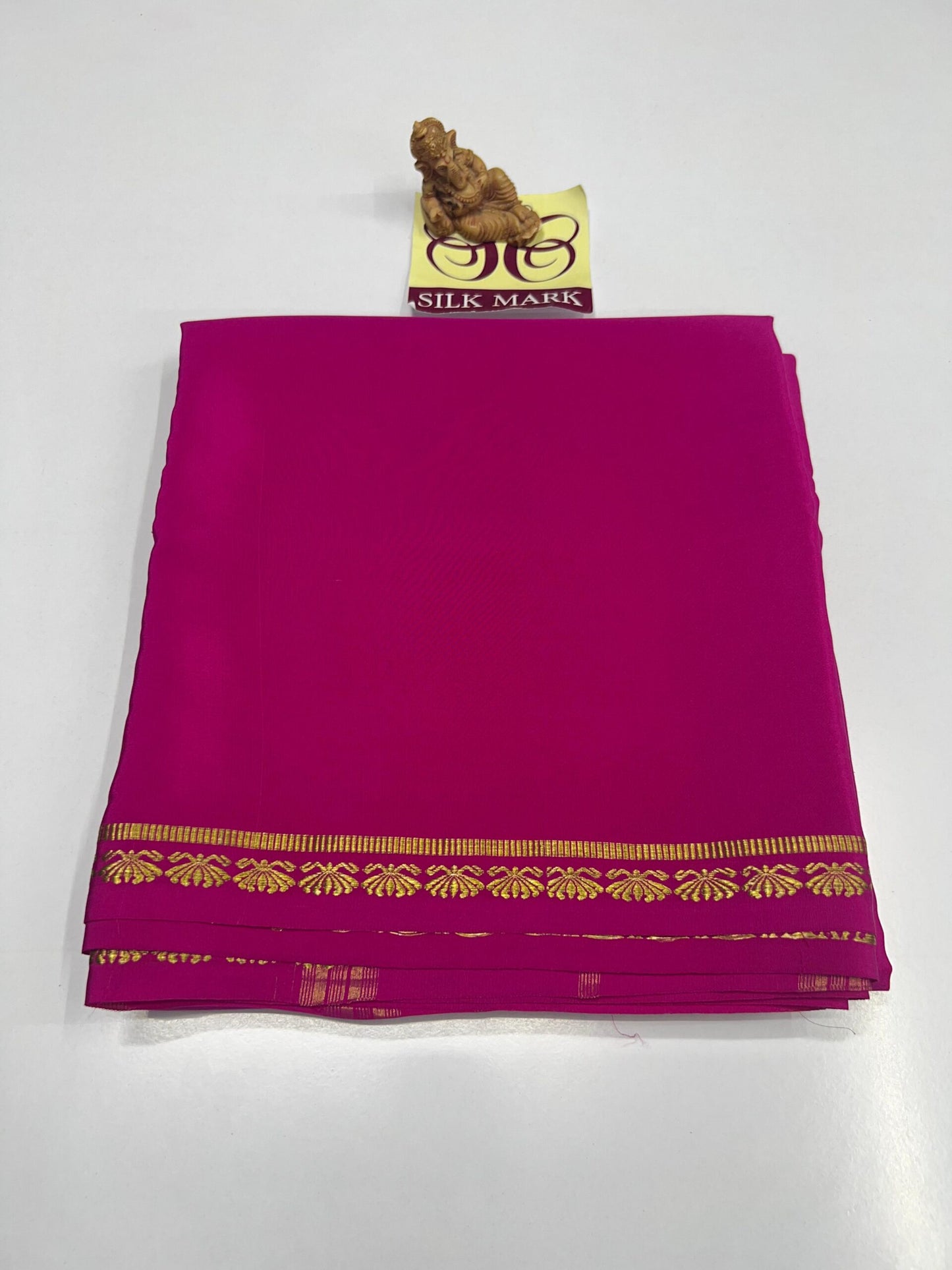 DARK PINK PURE ZARI MYSORE CREPE SILK SAREES A ROYAL TREASURE - SK-103-DPPZMCSSART