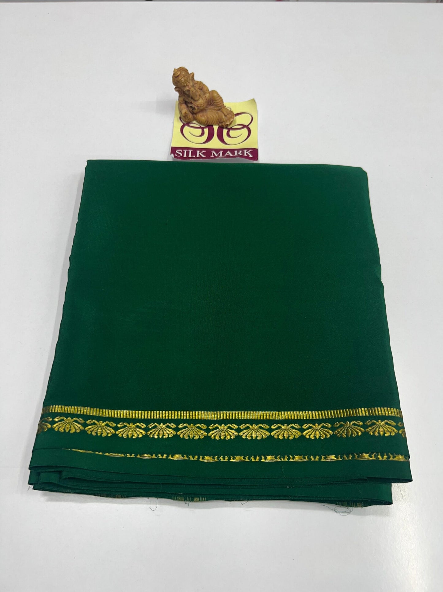 GREEN PURE ZARI MYSORE CREPE SILK SAREES A ROYAL TREASURE - SK-101-GPZMCSSART