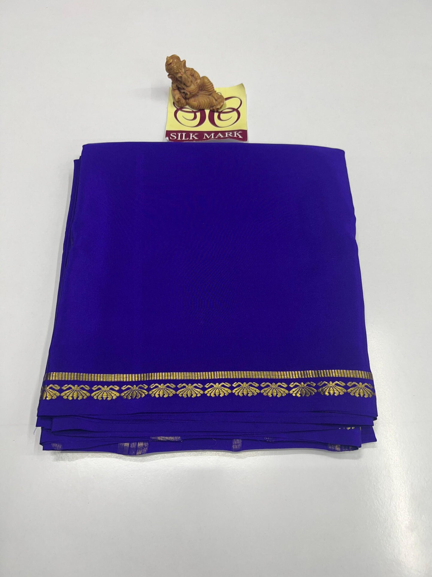 ROYAL BLUE PURE ZARI MYSORE CREPE SILK SAREES A ROYAL TREASURE - SK-102-RBPZMCSSART