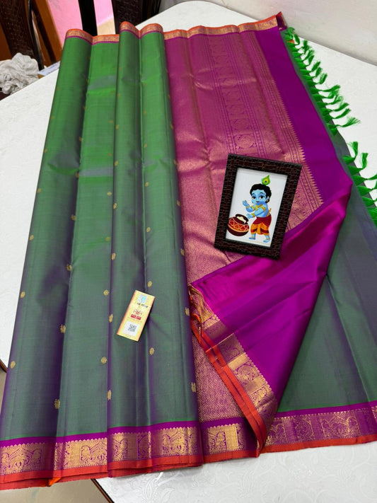 PURE KANCHI SILK SAREES WITH SILK MARK - SK-129-PKSSWSM