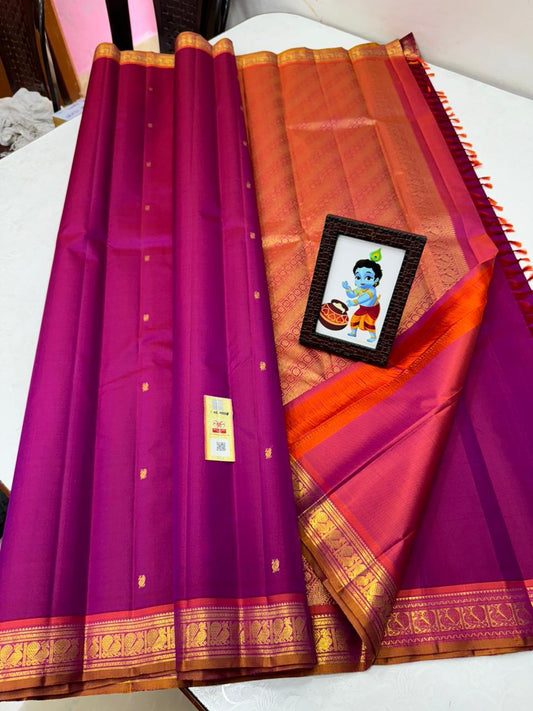 PURE KANCHI SILK SAREES WITH SILK MARK - SK-128-PKSSWSM