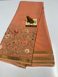 PURE MYSORE CREPE SILK SAREES WITH BLOUSE PIECE - SK-174-PMCSSWBP