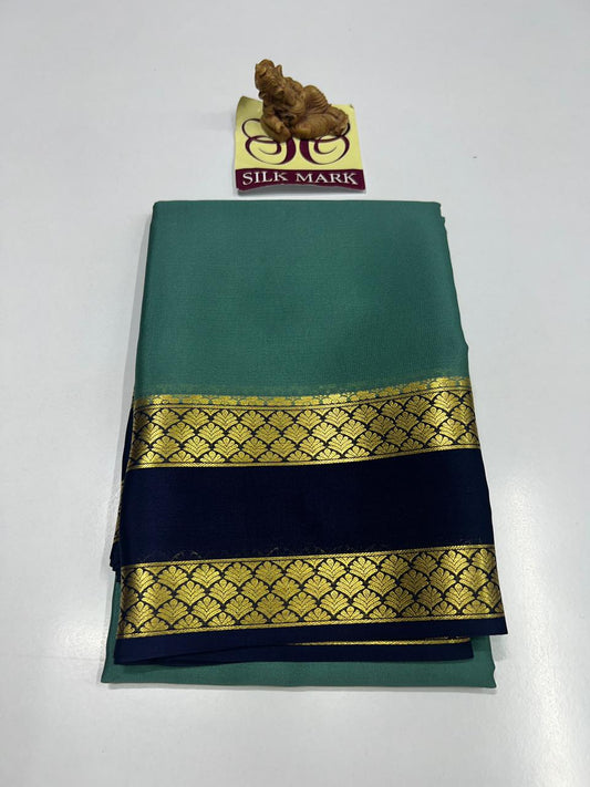 PURE MYSORE CREPE SILK SAREES WITH BLOUSE PIECE - SK-203-PMCSSWBP