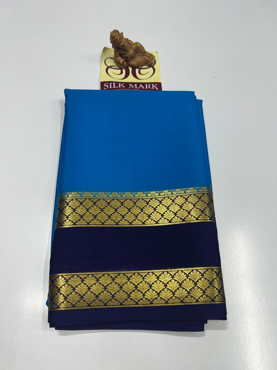 PURE MYSORE CREPE SILK SAREES WITH BLOUSE PIECE - SK-201-PMCSSWBP