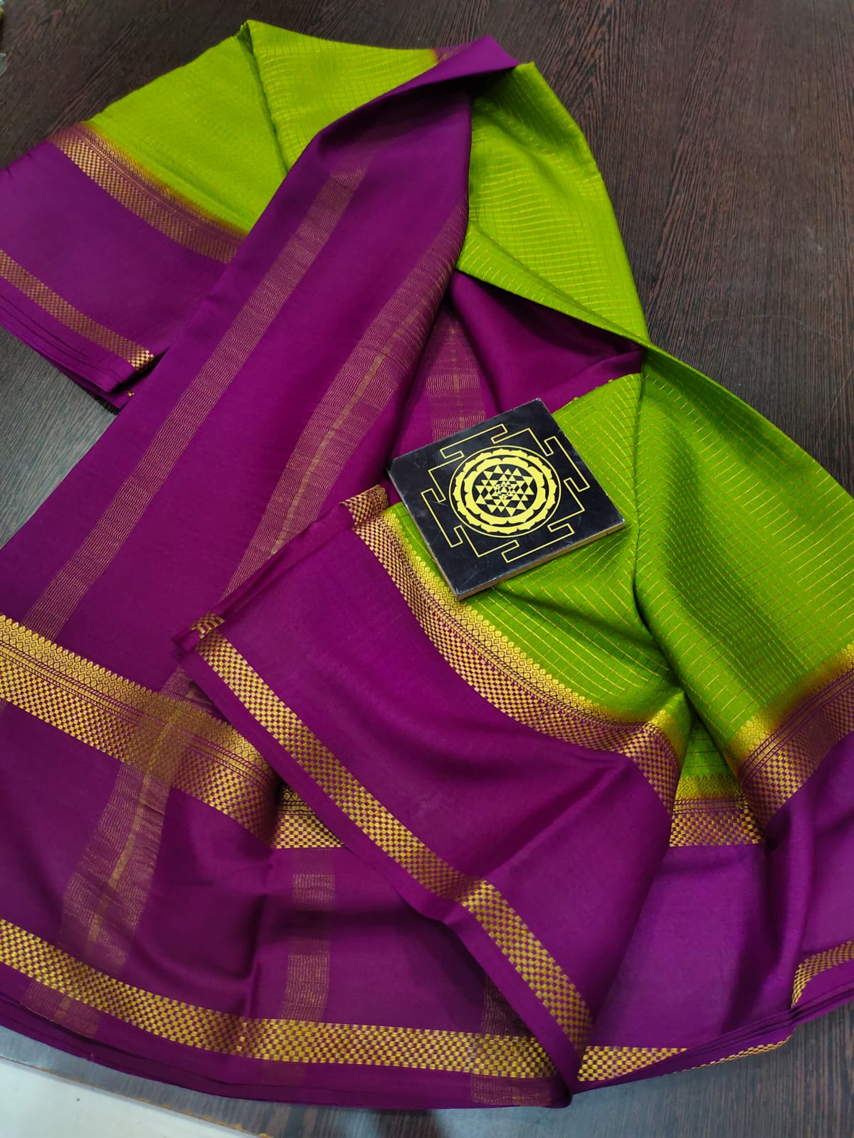 PURE WRINKLED CRUSHED CREPE SILK SAREES SILK MARK CERTIFIED LIGHTER AND FLOWY WITH CONTRAST BLOUSE - SK-161-PWCCSSSMCLAFWCB