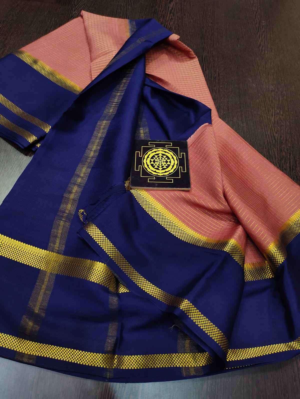 PURE WRINKLED CRUSHED CREPE SILK SAREES SILK MARK CERTIFIED LIGHTER AND FLOWY WITH CONTRAST BLOUSE - SK-162-PWCCSSSMCLAFWCB