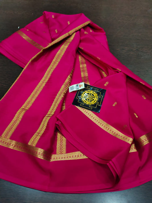 PURE WRINKLED CRUSHED CREPE SILK SAREES SILK MARK CERTIFIED LIGHTER AND FLOWY WITH CONTRAST BLOUSE - SK-168-PWCCSSSMCLAFWCB