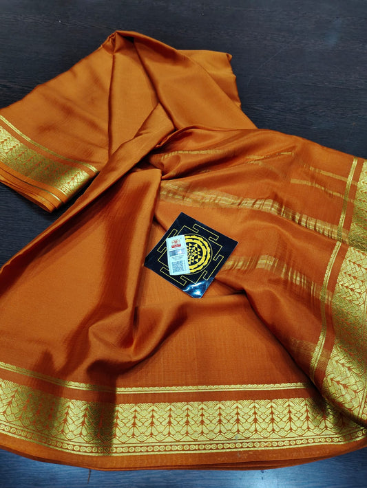 PURE WRINKLED CRUSHED CREPE SILK SAREES SILK MARK CERTIFIED LIGHTER AND FLOWY WITH CONTRAST BLOUSE - SK-178-PWCCSSSMCLAFWCB