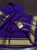 PURE WRINKLED CRUSHED CREPE SILK SAREES SILK MARK CERTIFIED LIGHTER AND FLOWY WITH CONTRAST BLOUSE - SK-205-PWCCSSSMCLAFWCB