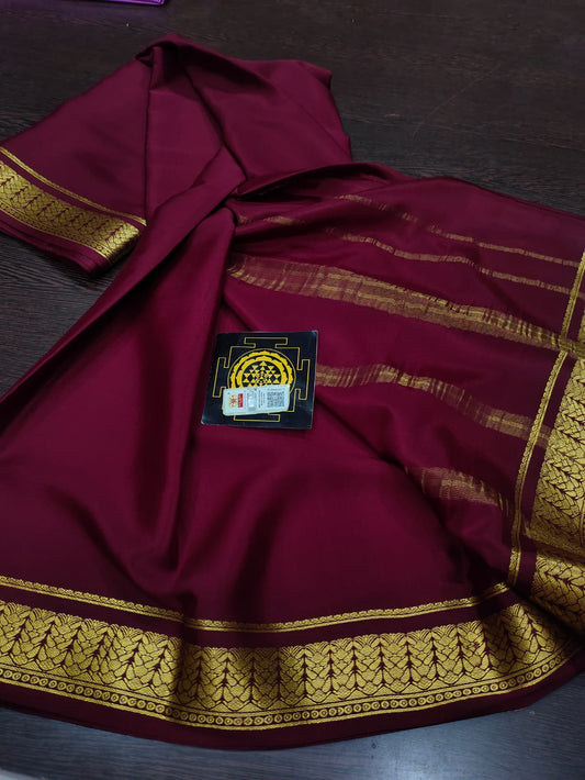PURE WRINKLED CRUSHED CREPE SILK SAREES SILK MARK CERTIFIED LIGHTER AND FLOWY WITH CONTRAST BLOUSE - SK-200-PWCCSSSMCLAFWCB
