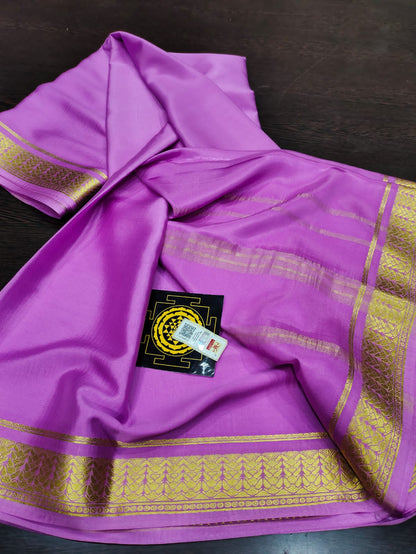 PURE WRINKLED CRUSHED CREPE SILK SAREES SILK MARK CERTIFIED LIGHTER AND FLOWY WITH CONTRAST BLOUSE - SK-202-PWCCSSSMCLAFWCB