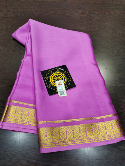 PURE WRINKLED CRUSHED CREPE SILK SAREES SILK MARK CERTIFIED LIGHTER AND FLOWY WITH CONTRAST BLOUSE - SK-202-PWCCSSSMCLAFWCB