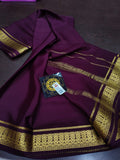 PURE WRINKLED CRUSHED CREPE SILK SAREES SILK MARK CERTIFIED LIGHTER AND FLOWY WITH CONTRAST BLOUSE - SK-198-PWCCSSSMCLAFWCB
