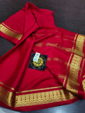 PURE WRINKLED CRUSHED CREPE SILK SAREES SILK MARK CERTIFIED LIGHTER AND FLOWY WITH CONTRAST BLOUSE - SK-196-PWCCSSSMCLAFWCB