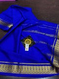 PURE WRINKLED CRUSHED CREPE SILK SAREES SILK MARK CERTIFIED LIGHTER AND FLOWY WITH CONTRAST BLOUSE - SK-194-PWCCSSSMCLAFWCB