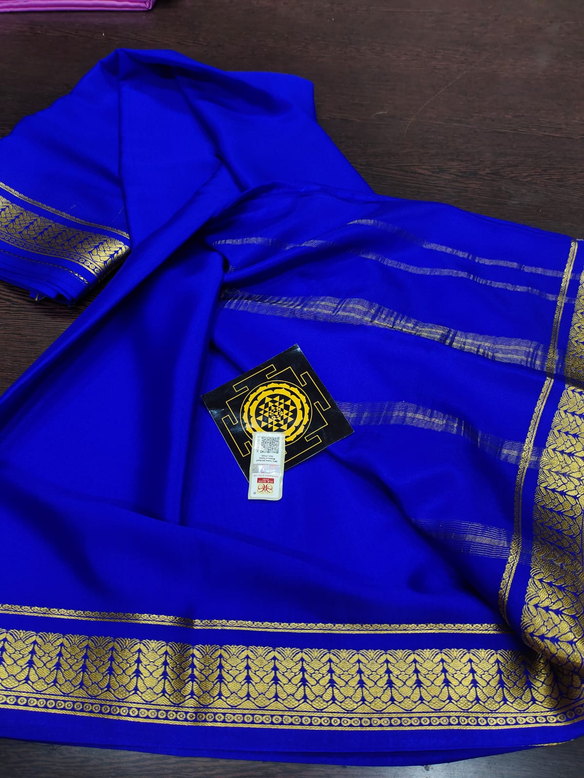 PURE WRINKLED CRUSHED CREPE SILK SAREES SILK MARK CERTIFIED LIGHTER AND FLOWY WITH CONTRAST BLOUSE - SK-194-PWCCSSSMCLAFWCB
