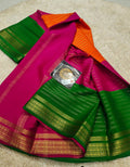 PURE CREPE SILK SAREES SILK MARK CERTIFIED 120 GSM - SK-215-PCSSSMC1G